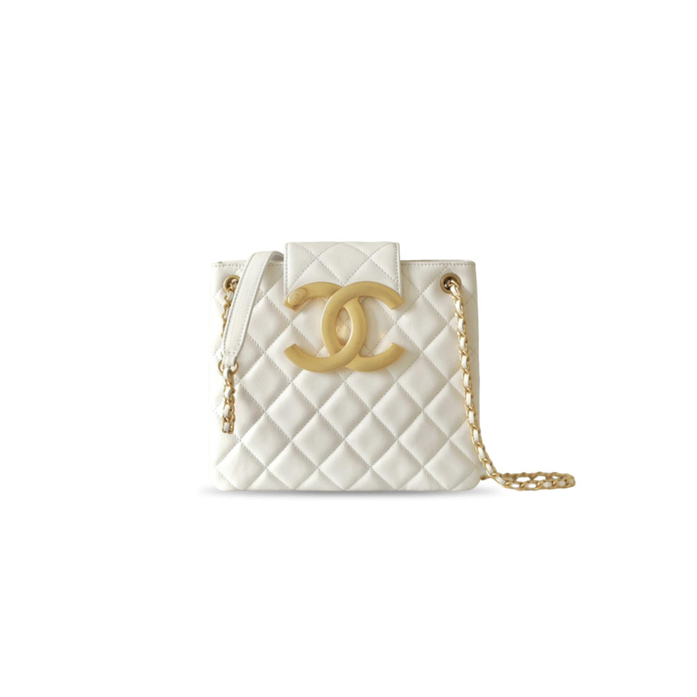 CHANEL MASTER QUILTED LAMBSKIN LEATHER CC SMALL SHOULDER BAG (20*18*4cm)